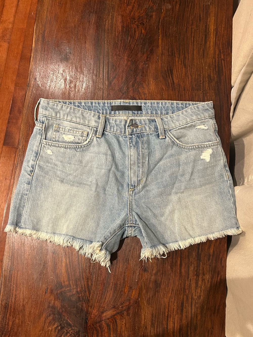 Light Blue Joe’s Distressed Denim Shorts